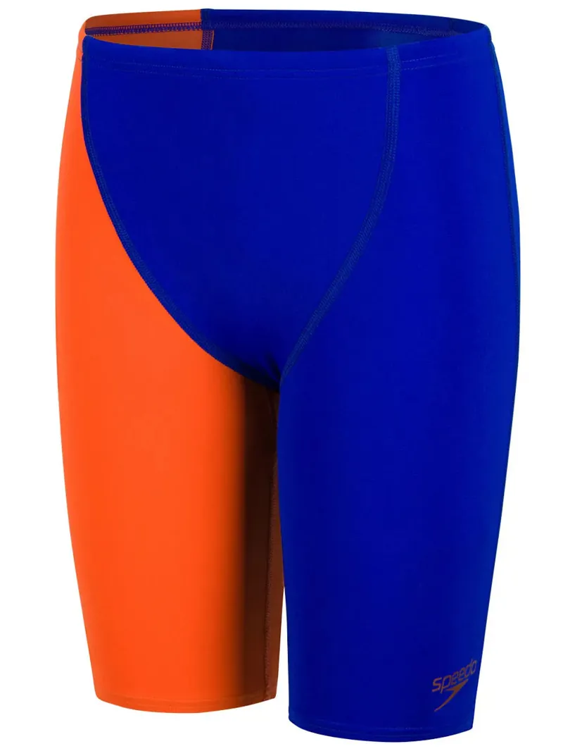 Speedo Boy s Fastskin Endurance High Waisted Jammer Blue Orange 32